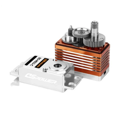 DSpower DS-H011-C servo shown disassembled, with the cover removed to reveal multiple metal gears.