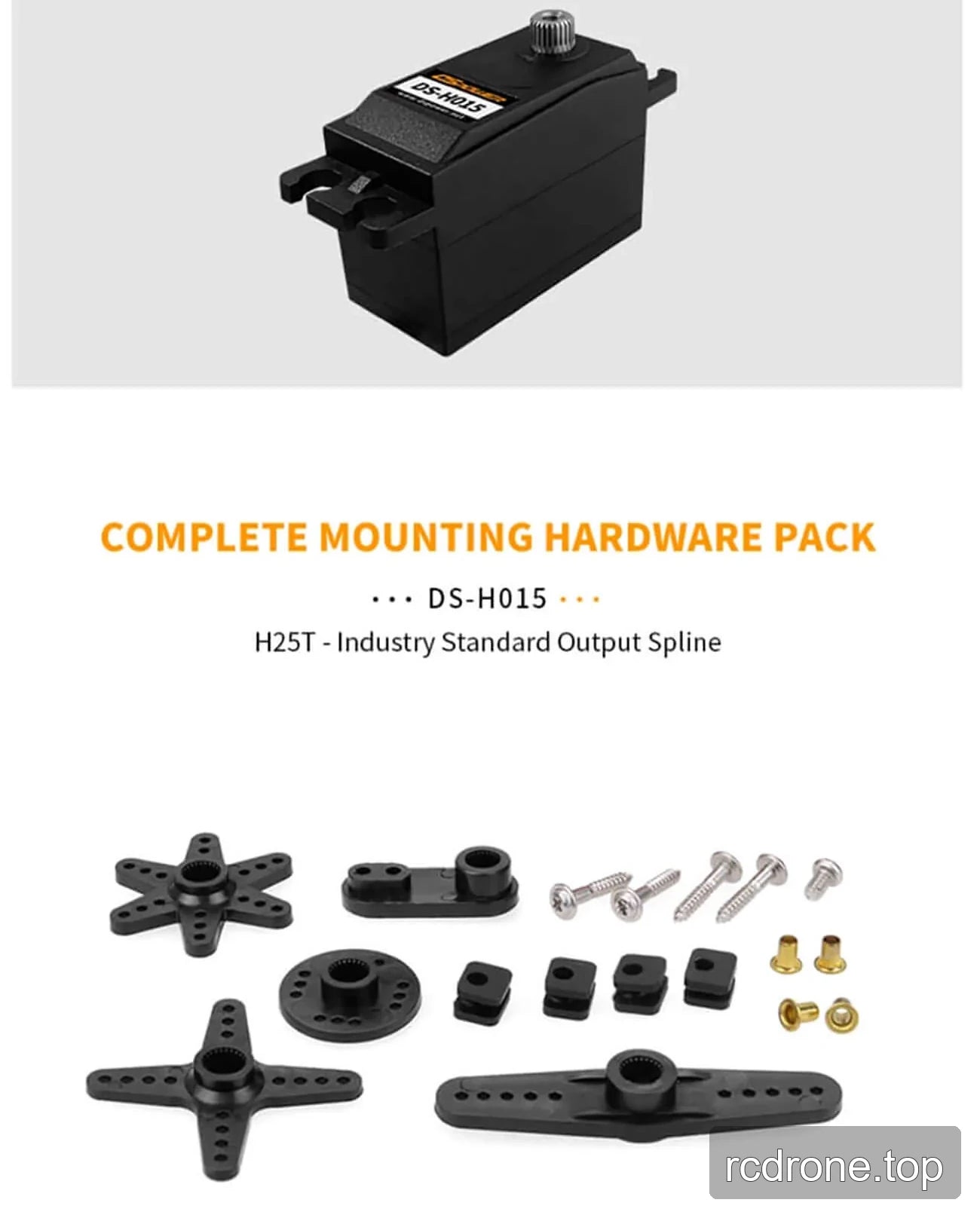 DSpower DS-H015 low-profile digital servo with mounting hardware and RC car applications — section 5 of 5