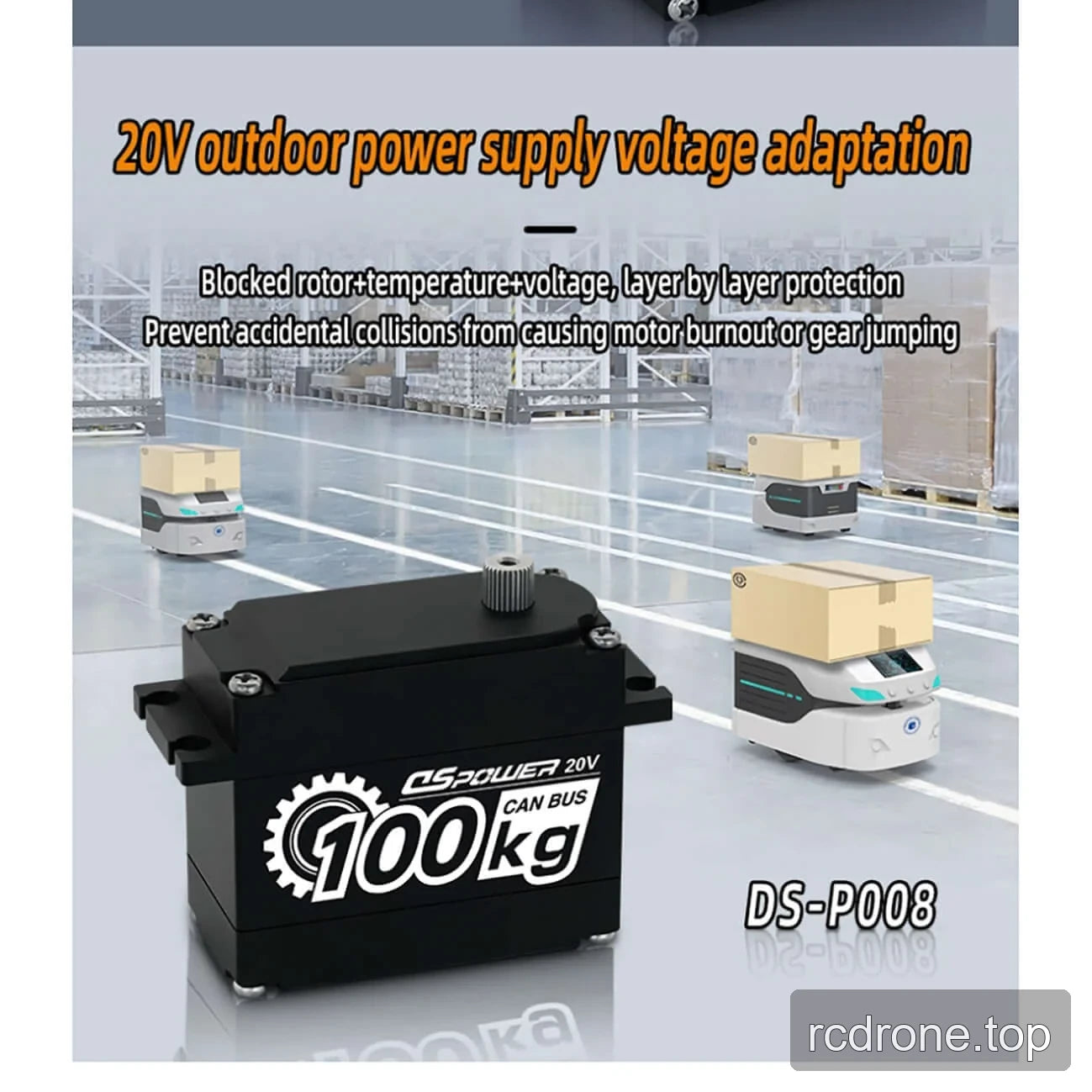 DSpower DS-P008 CAN bus servo motor feature and AGV steering panel — section 3 of 3