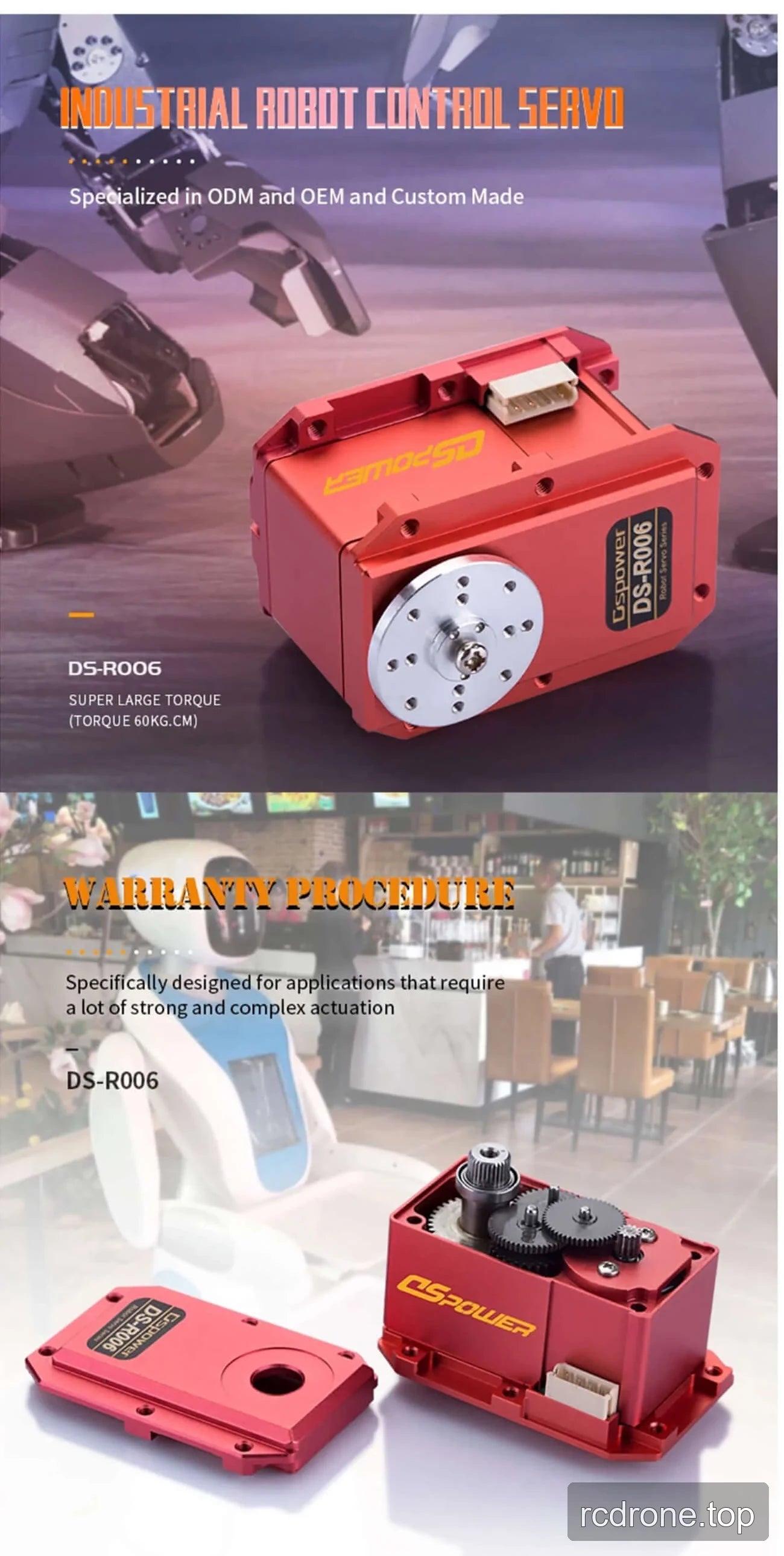 DSpower DS-R006 robot-joint servo with dual output shaft and feedback functions — section 2 of 4
