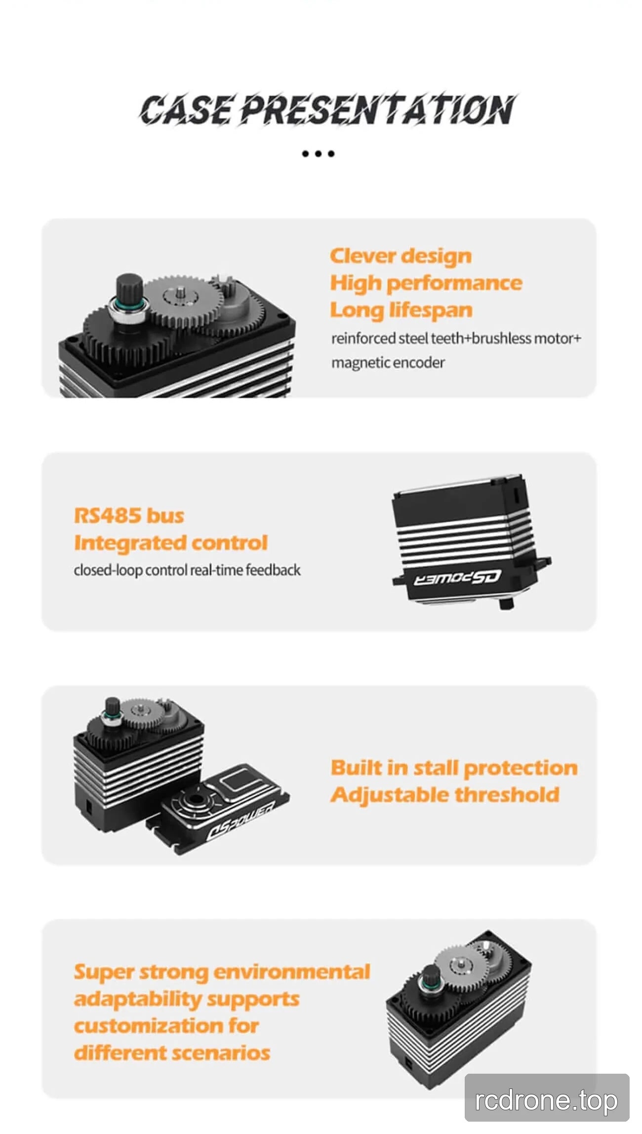 DSpower DS-R009D servo motor feature and application panel — section 4 of 4