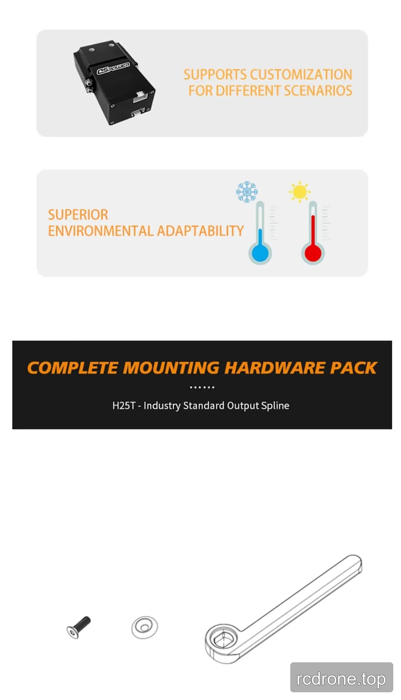 DSpower DS-R018 servo motor features and application graphic — section 5 of 5