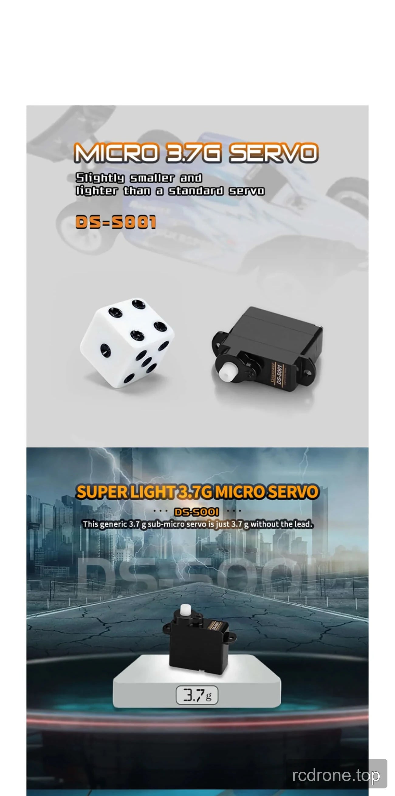 DSpower DS-S001 sub-micro servo with plastic gears and coreless motor — section 2 of 4