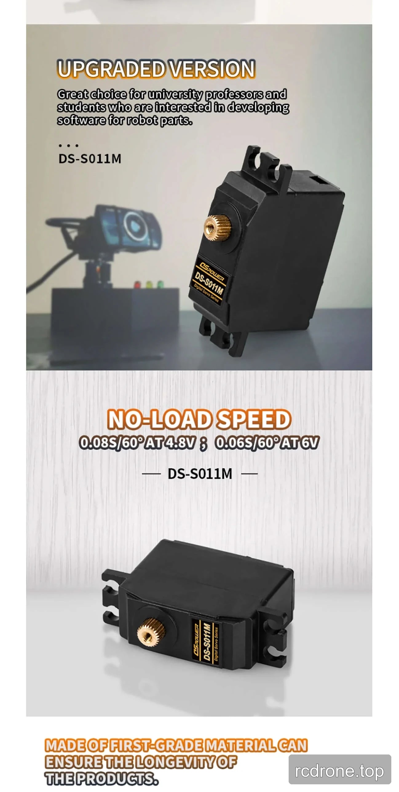 DSpower DS-S011M servo motor product graphic — section 3 of 4