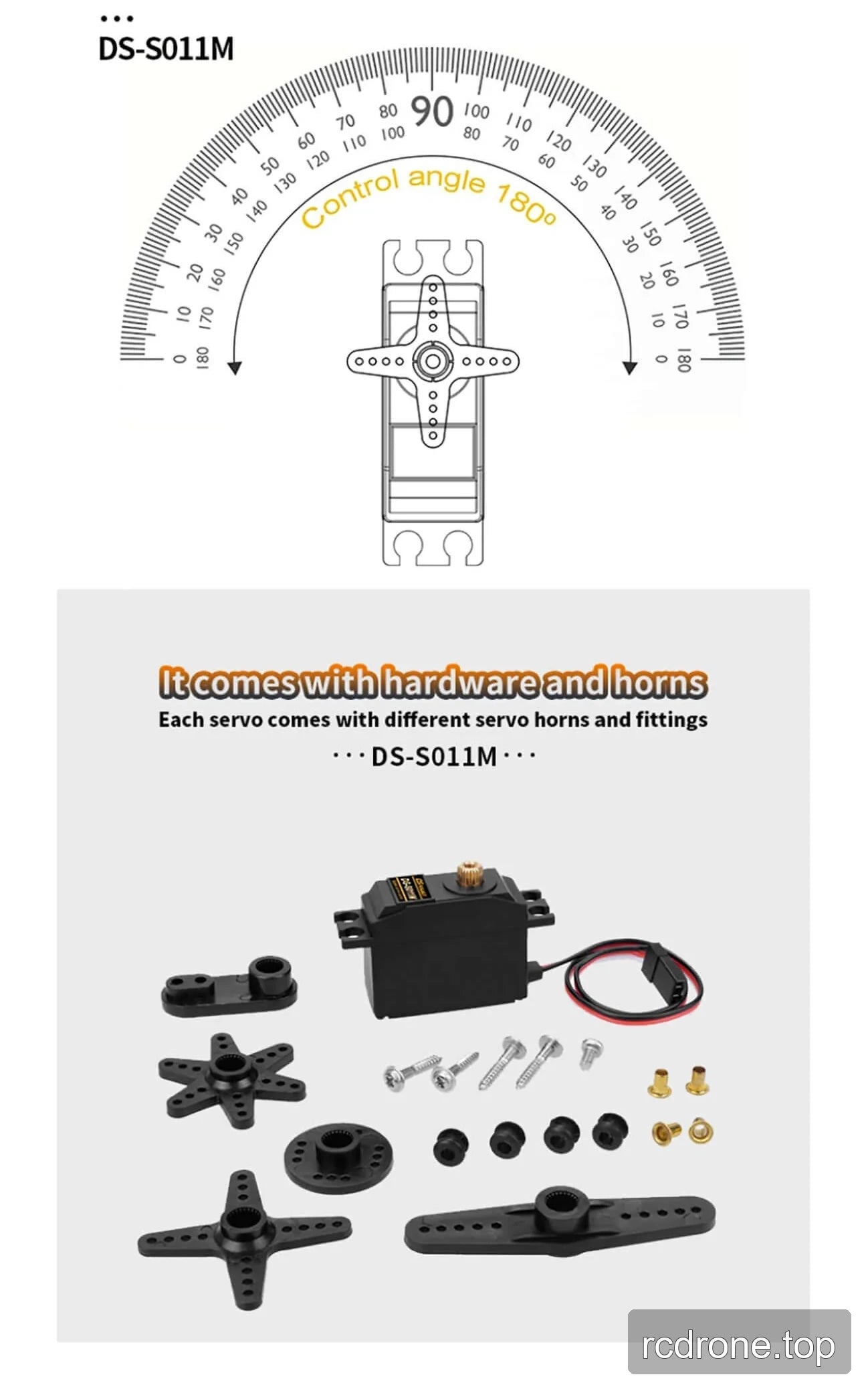 DSpower DS-S011M servo motor product graphic — section 4 of 4