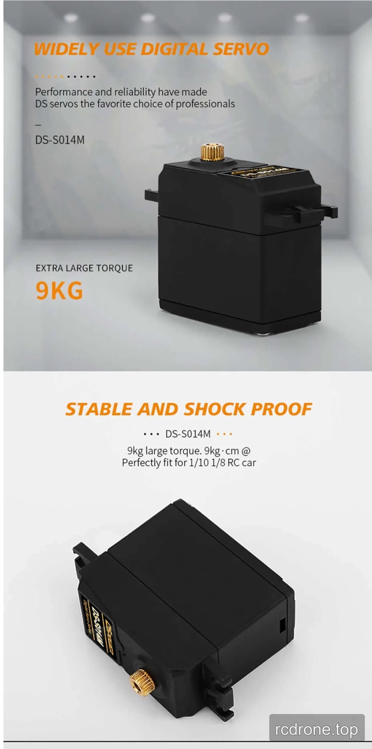 DSpower DS-S014M metal gear steering servo with mounting hardware — section 3 of 5
