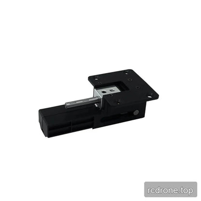 DSpower DS-U006 servo motor from the opposite angled side, with black mounting plate, silver metal insert, and output shaft.