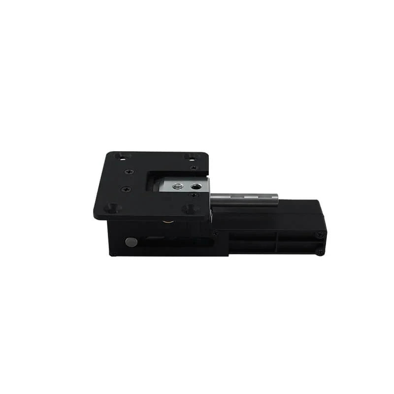 DSpower DS-U006 black servo motor in side profile, showing the top mounting plate, metal insert, and output shaft.