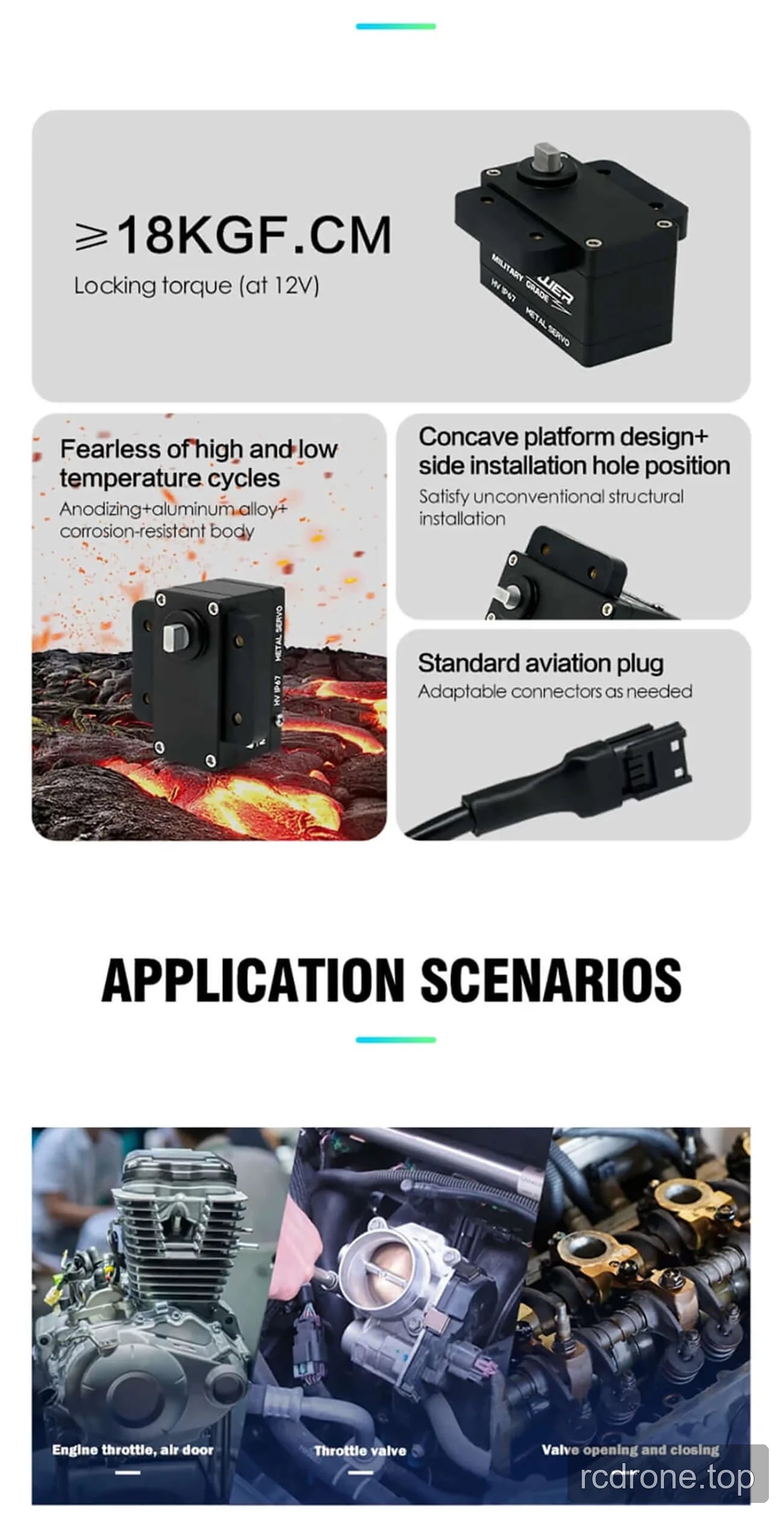 DSpower DS-W004B servo motor with labeled design and interface features — section 2 of 5