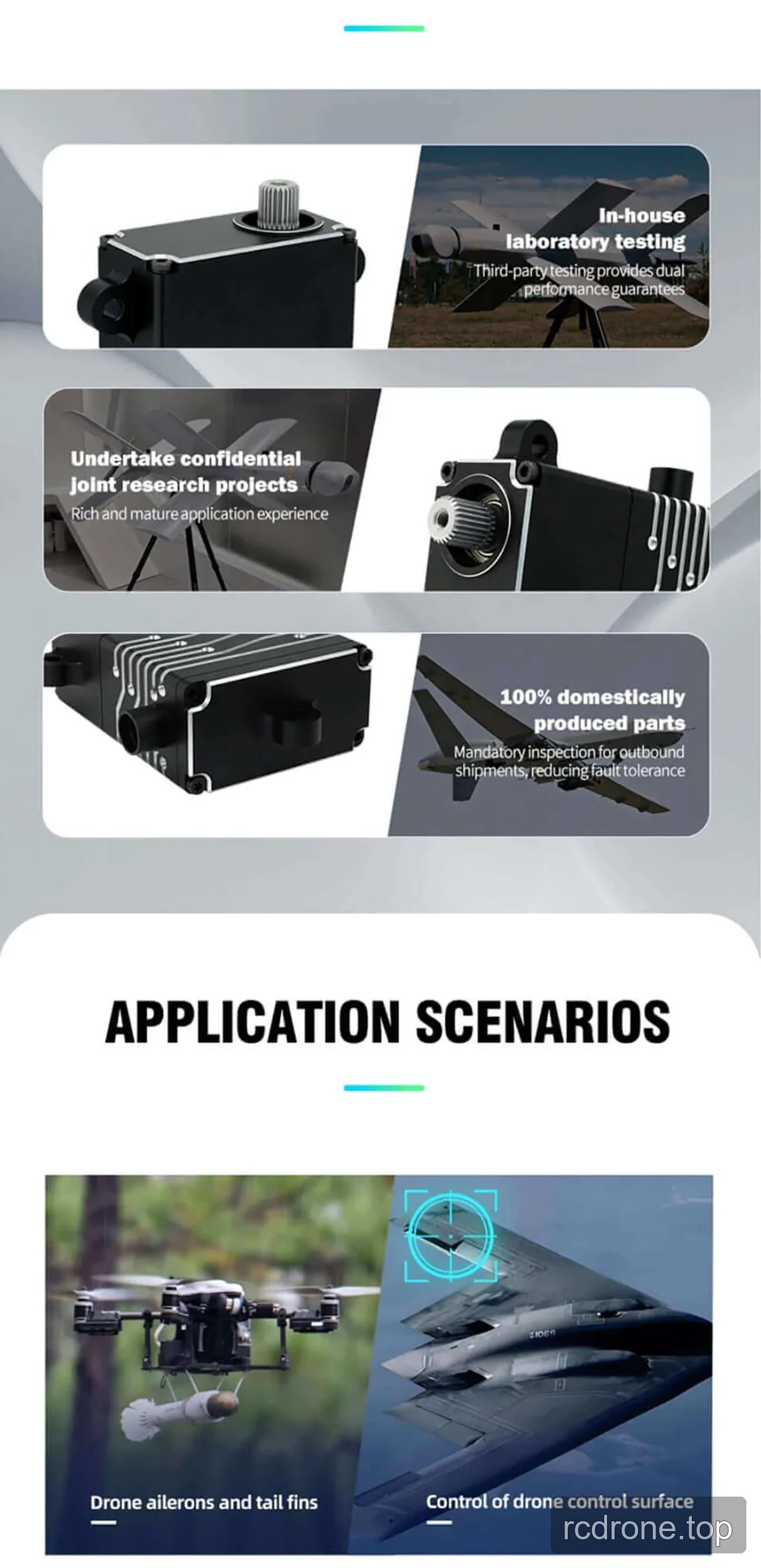 DSpower DS-W008A drone servo motor features and control-surface applications — section 2 of 6
