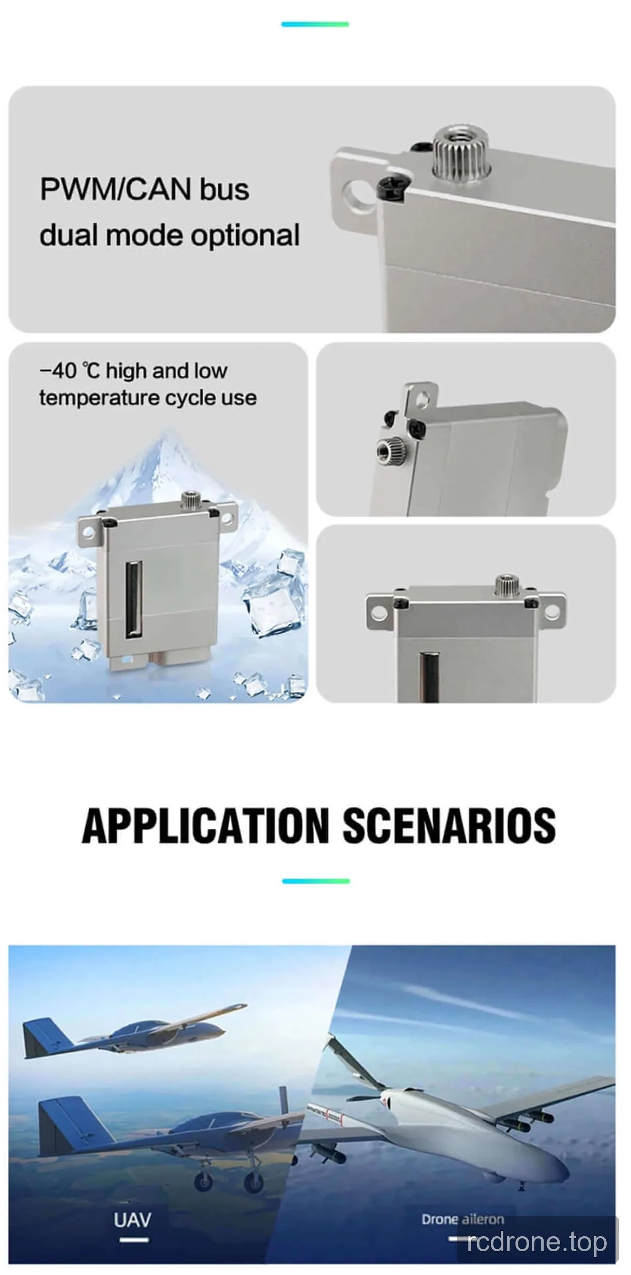 DSpower DS-W009A flat bus servo with 10 mm body-width callout — section 2 of 5