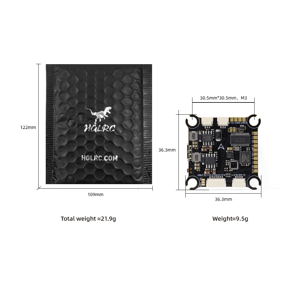 HGLRC F405 8S V1 Flight Controller for FPV Racing/freestyle Drones