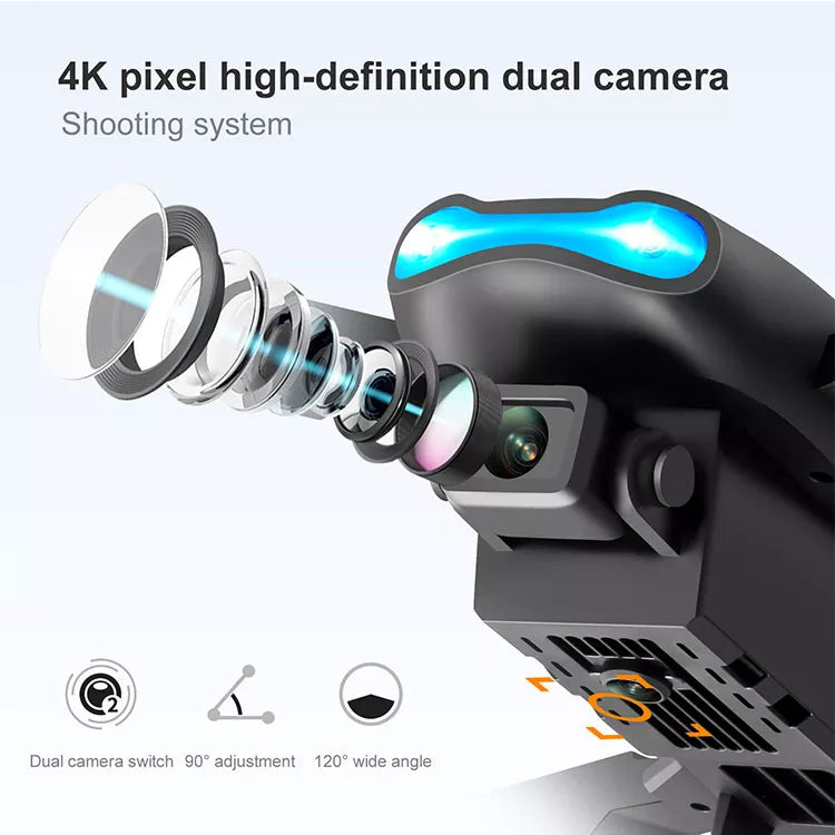 E99 PRO2 Drone, 4k pixel high-definition dual camera shooting system dual