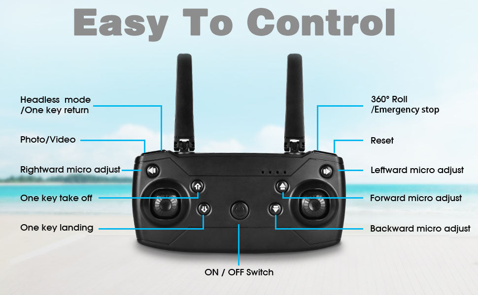 MOCVOO F62 Drone, easy to control headless mode 360' roll [one key return [