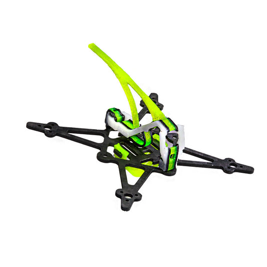 Flywoo Firefly 1S FR Nano Baby Quad 40mm Frame Kit, Flywoo Firefly Nano Baby quad 40mm frame kit with carbon fiber base and neon yellow canopy strap