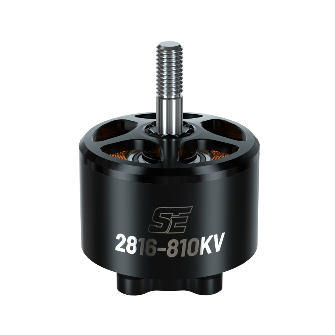 BrotherHobby SE 2816 810KV CW Brushless Motor, BrotherHobby SE 2816-810KV brushless motor with black housing and threaded shaft, CW rotation