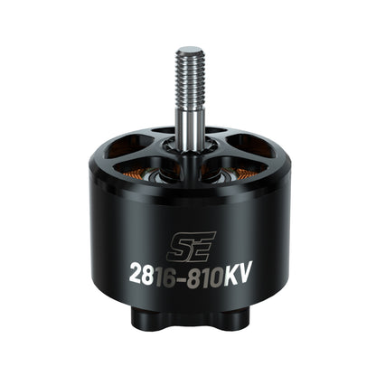 BrotherHobby SE 2816 810KV CW Brushless Motor, BrotherHobby SE 2816-810KV brushless motor with black housing and threaded shaft, CW rotation