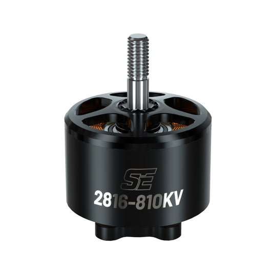 BrotherHobby SE 2816 810KV CW Brushless Motor, BrotherHobby SE 2816-810KV brushless motor with black housing and threaded shaft, CW rotation
