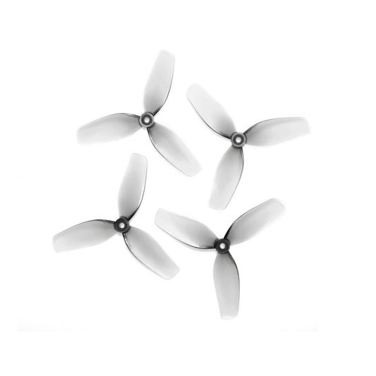 HQ Ultralight Whoop Prop 40mm 3-blade propeller set, four translucent gray props