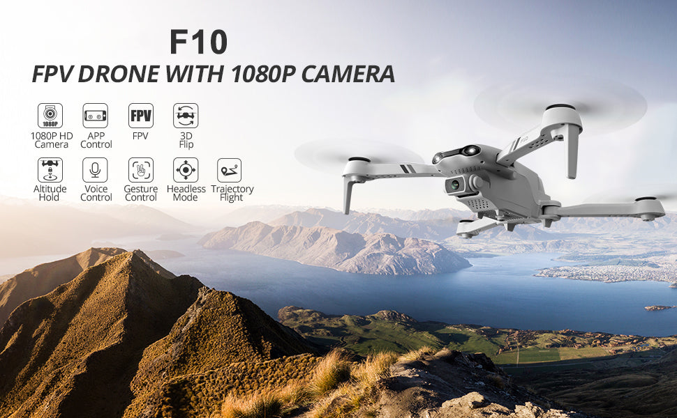 DRONEEYE 4DF10 Foldable Drone - with 1080P Camera, f1o fpv drone with 1080p camera