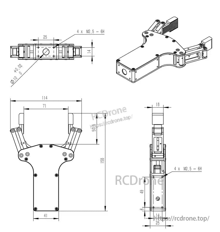 EG2-4B2 Electric Gripper, The device has an IP40-rated enclosure and can operate at temperatures between 0-40 degrees Celsius.