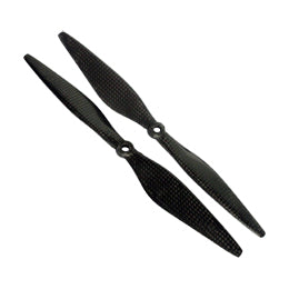 Emax 1038 10x3.8 3K carbon fiber propeller set, two-blade props shown crossed on white