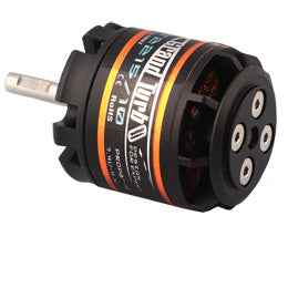 EMAX GT2218 Motor brushless outrunner with mounting base and silver shaft, angled view