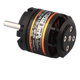 EMax GT2815 brushless motor angled view showing shaft and label wrap