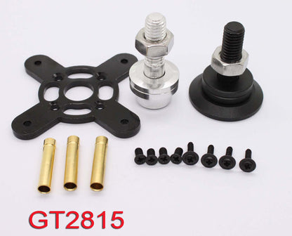 GT2815 mounting hardware kit: cross mounting plate, prop adapter, collet, spacers and screws