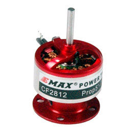 EMAX CF2812 1534KV brushless outrunner motor, red aluminum housing with top-mounted shaft