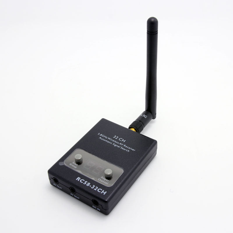 Boscam RC58-32CH 5.8GHz 32-channel FPV video receiver with LED display and SMA antenna