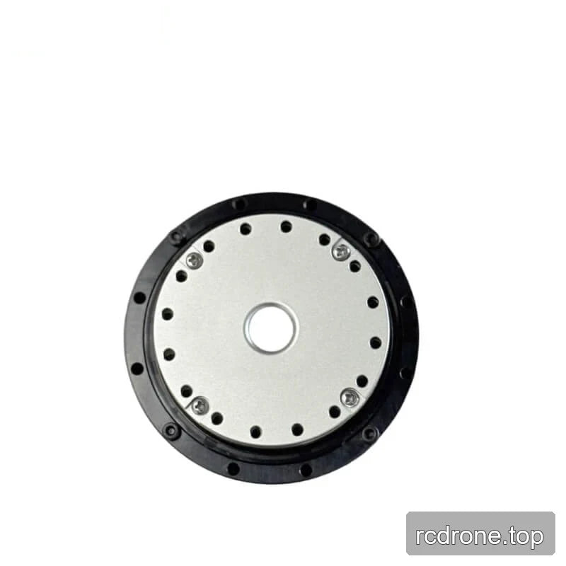 EYOU PH20 motor end face shown head-on with a central opening, circular hole pattern, and black outer mounting ring.
