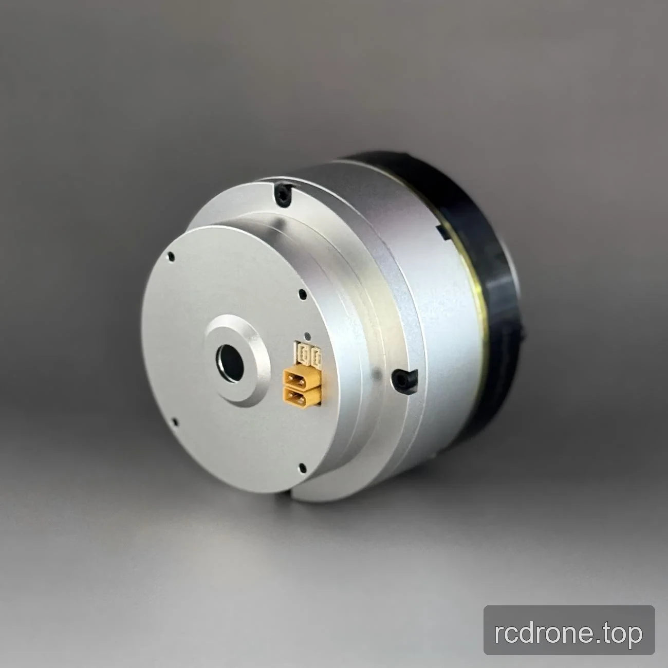 PH25 motor front-side view with circular housing and yellow connector