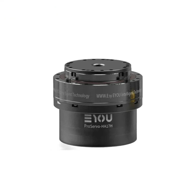 EYOU ProServo-HA17H motor shown from the top, with circular mounting face and black cylindrical housing.