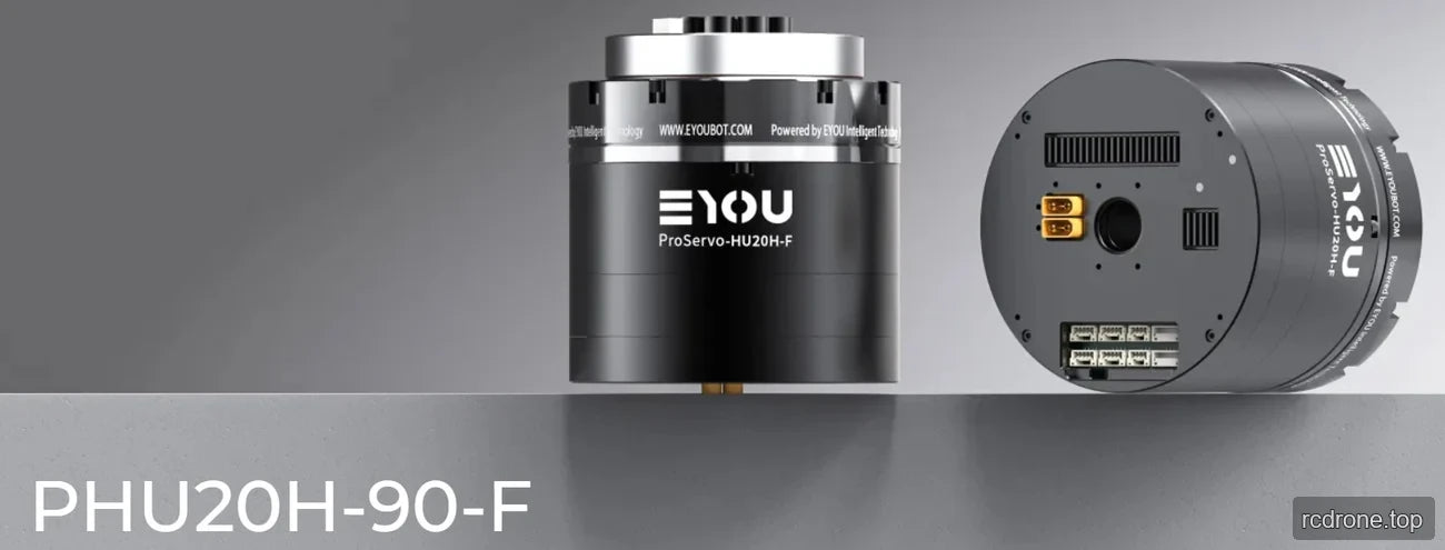 EYOU PHU20H-90-F actuator front and rear views