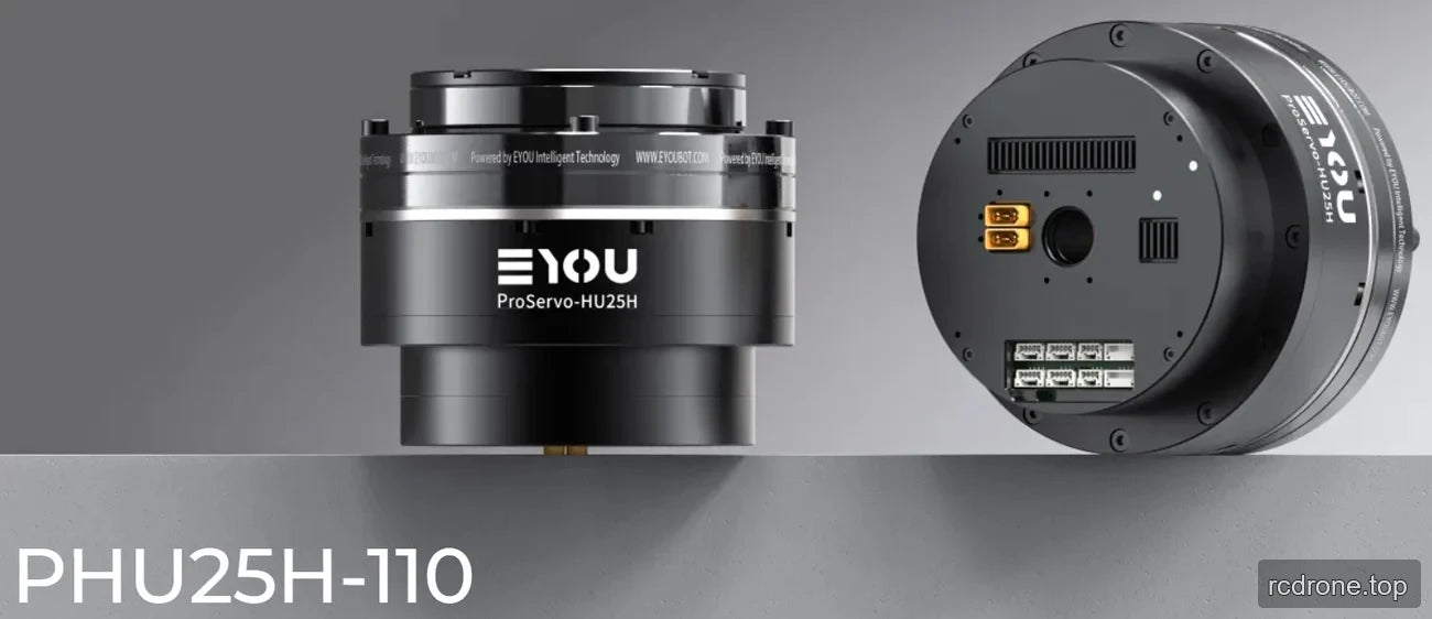 EYOU PHU25H-110 actuator front and rear views