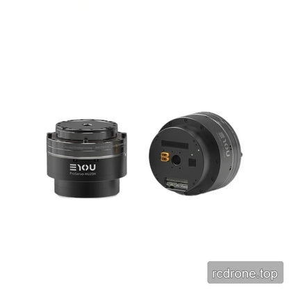 Two EYOU ProServo-HU25H motor views side by side, showing the upright mounting end and rear connector face.