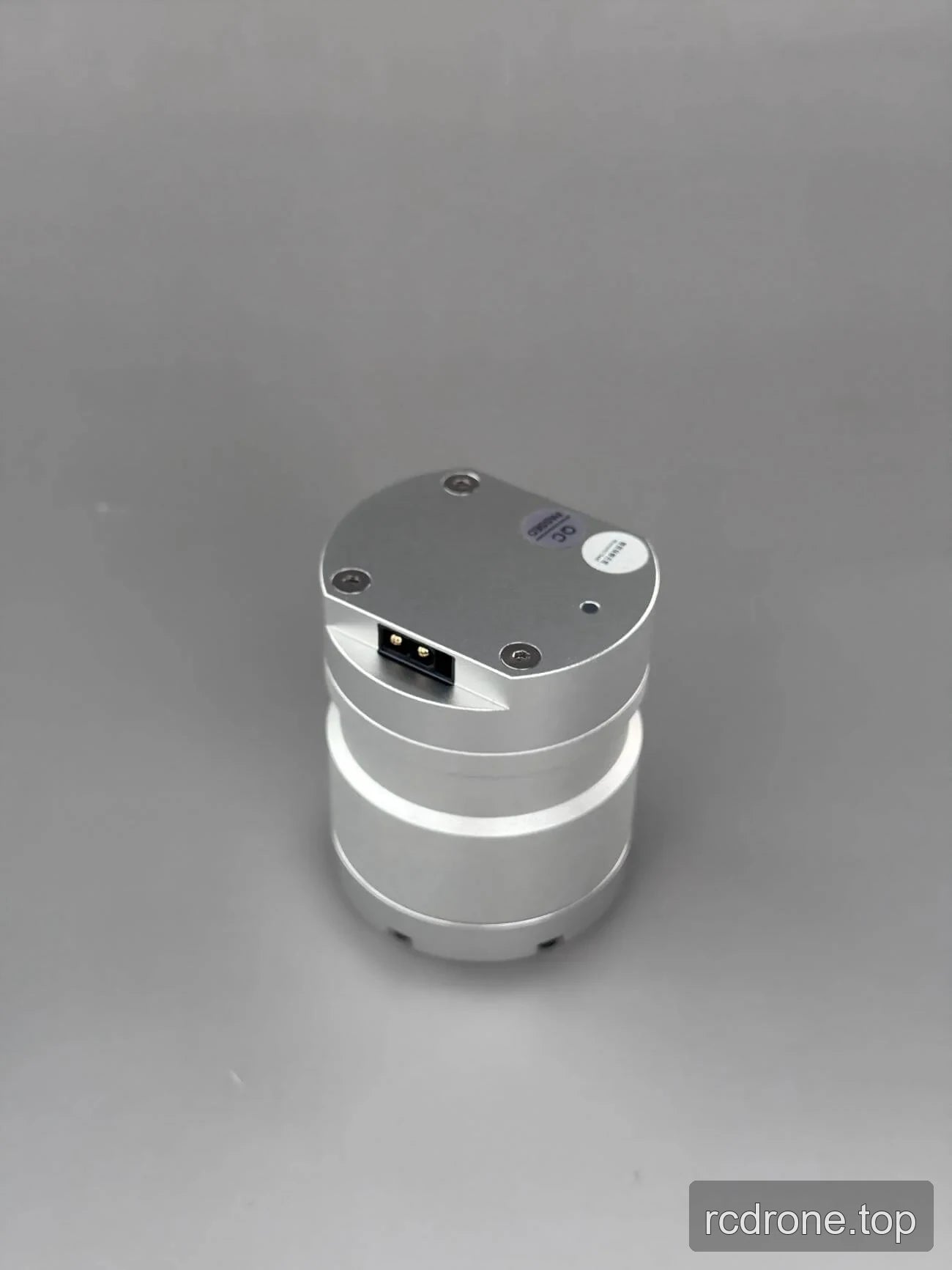 Motor end cap with recessed two-contact connector