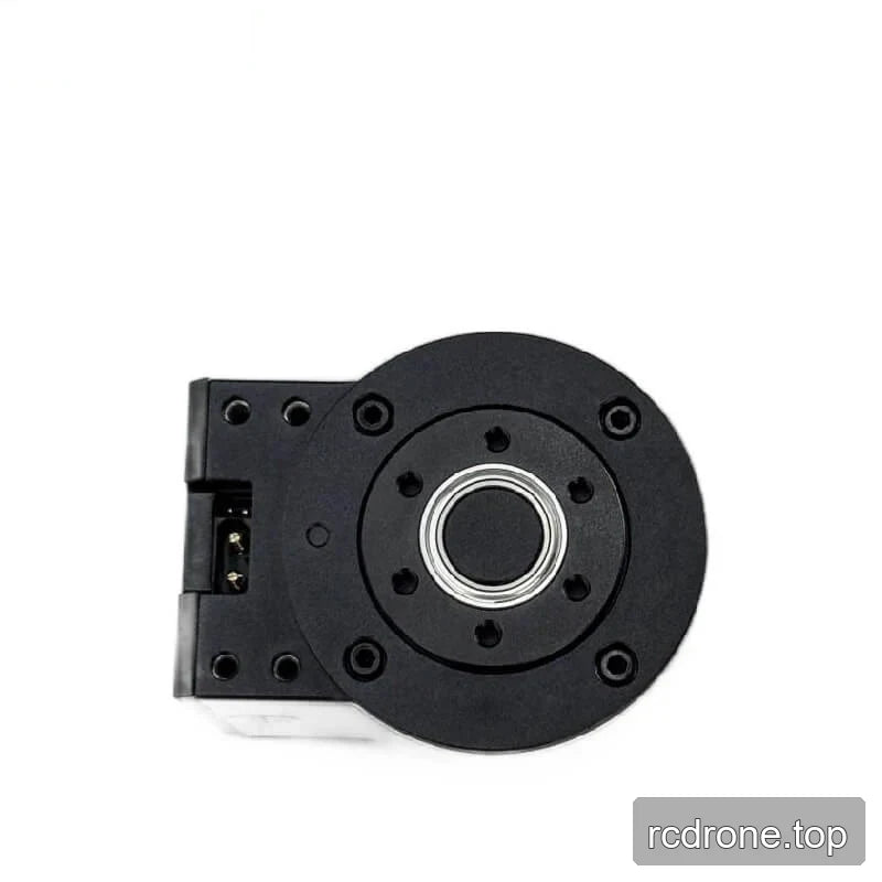 EYOU PP11 motor face showing a central metal ring, surrounding mounting holes, and a side connector.