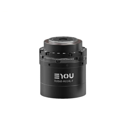Black EYOU Robot-HU14L-F cylindrical motor shown upright with a circular top mounting surface.
