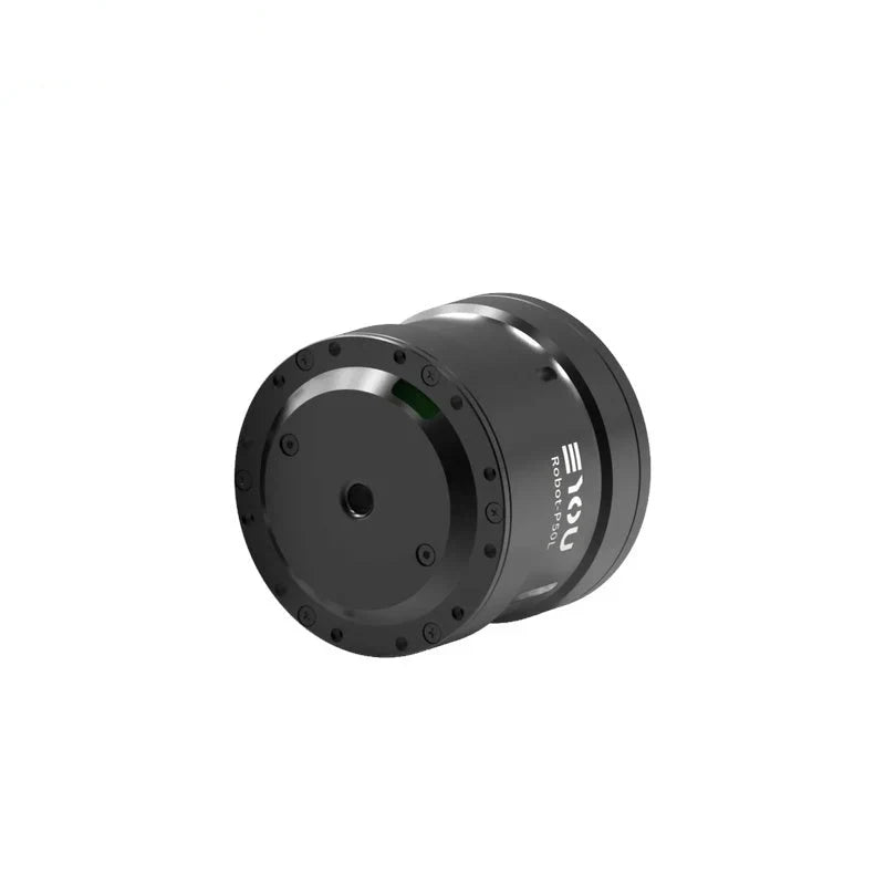 Black EYOU Robot-P50L motor shown at an angled side and front-end view with a central circular opening.