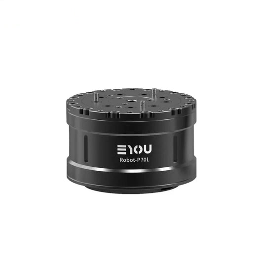 Black EYOU Robot-P70L motor shown upright, with a circular top mounting face and side branding.