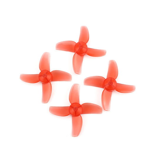 2 Pairs 40mm 4-Blade Propeller set (CW/CCW) for Emax EZ Pilot drone, red props top view