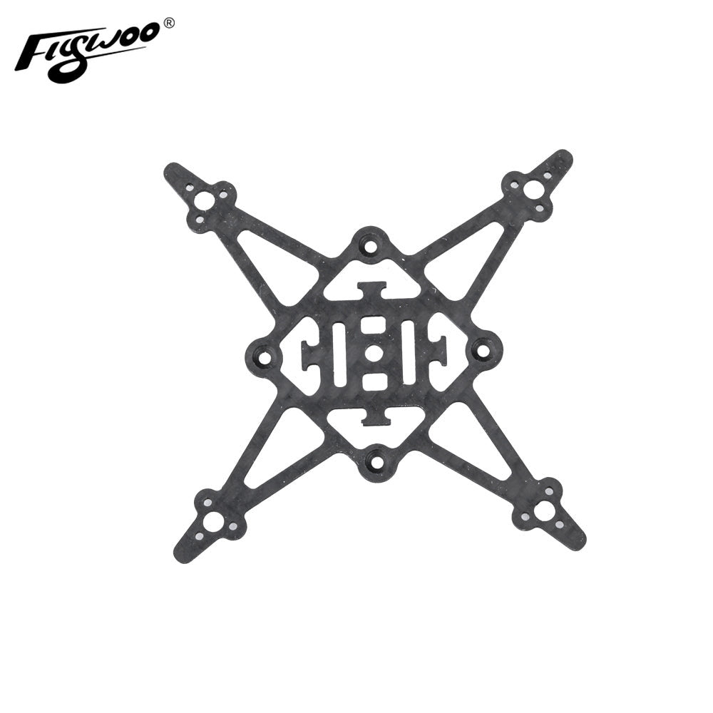 Flywoo Firefly 1S FR Nano Baby Quad 40mm Frame Kit, Flywoo Firefly 1S FR Nano Baby Quad carbon fiber frame plate with X layout and multiple mounting holes