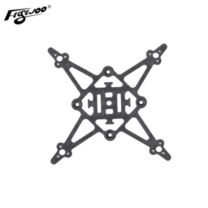 Flywoo Firefly 1S FR Nano Baby Quad 40mm Frame Kit, Flywoo Firefly 1S FR Nano Baby Quad carbon fiber frame plate with X layout and multiple mounting holes