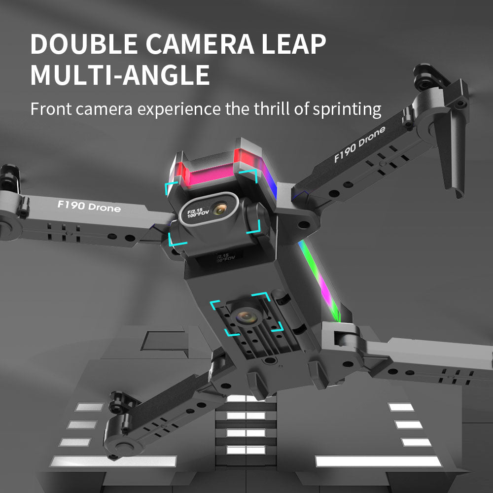 F190 Drone - With 4K Dual Camera F/2.15 100° FOV Led Night Flight Foldable Mini Drone Mini Drone 26 F190 Drone, f190 ootov drone f19o