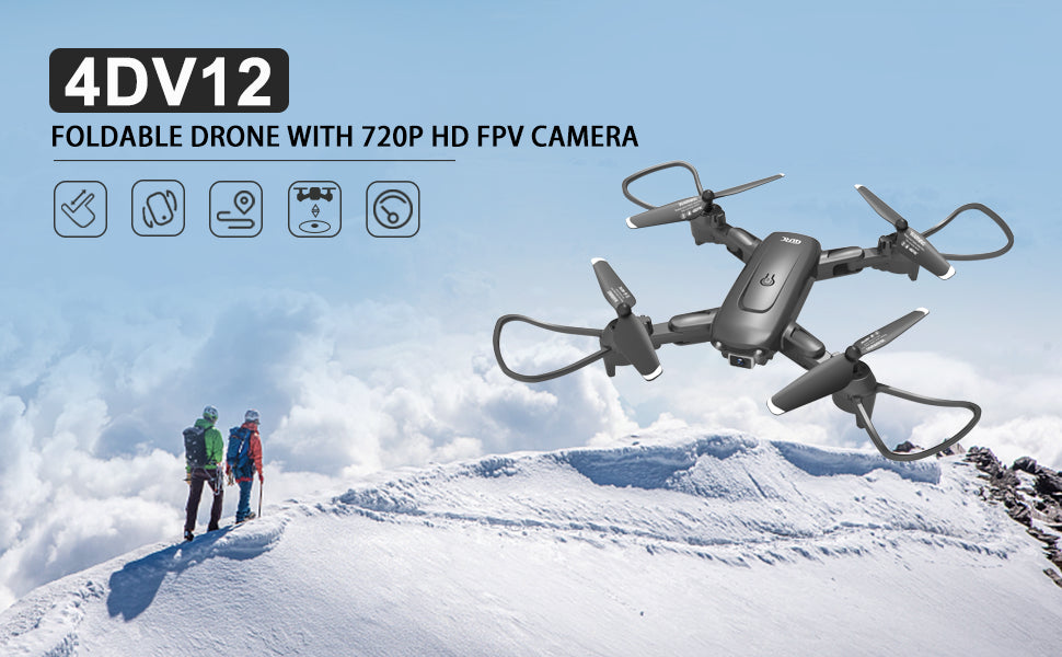 4dv12 foldable drone with 720p hd