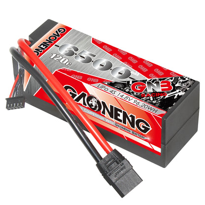 GAONENG GNB 4S 14.8V 6500mAh 120C hard case LiPo battery with XT90 plug and balance lead