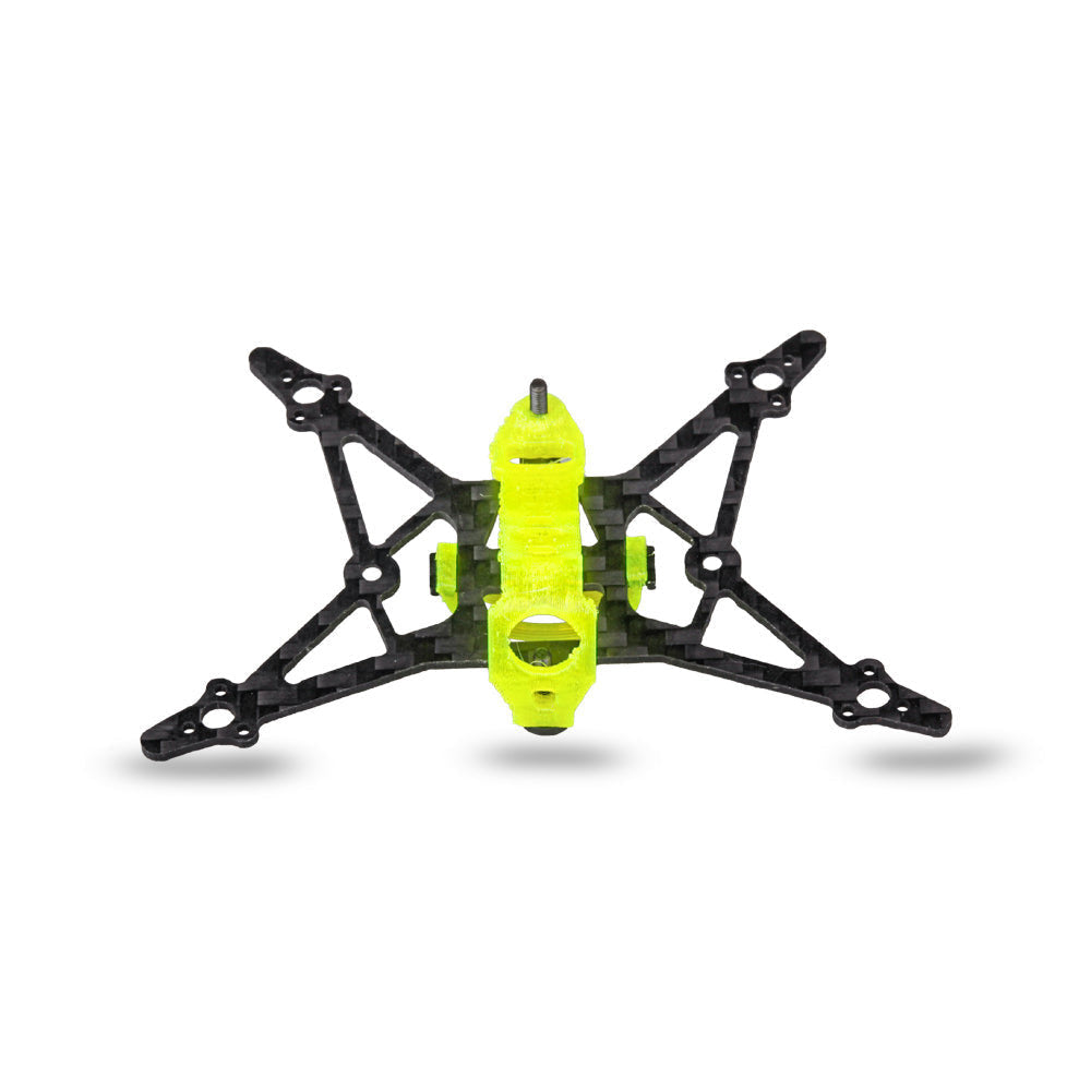 Flywoo Firefly 1S Nano Baby quadcopter replacement frame with carbon fiber X arms and yellow canopy