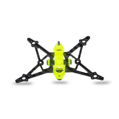 Flywoo Firefly 1S Nano Baby quadcopter replacement frame with carbon fiber X arms and yellow canopy